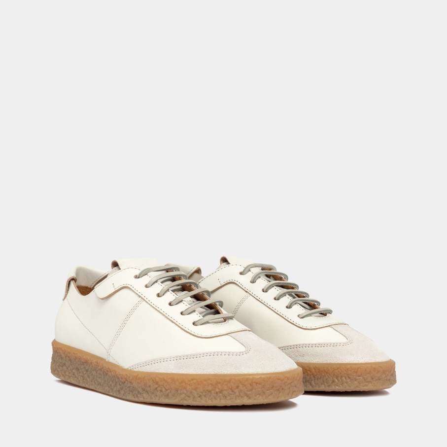 Men'S BUTTERO | Buttero Crespo Sneakers In White Leather B10600Vara-Dg1/A-Bianco