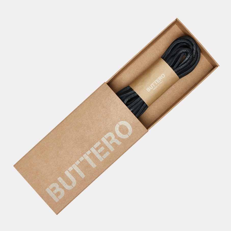 Accessories BUTTERO | Buttero Leather Laces Color Black St-Strq-Nero