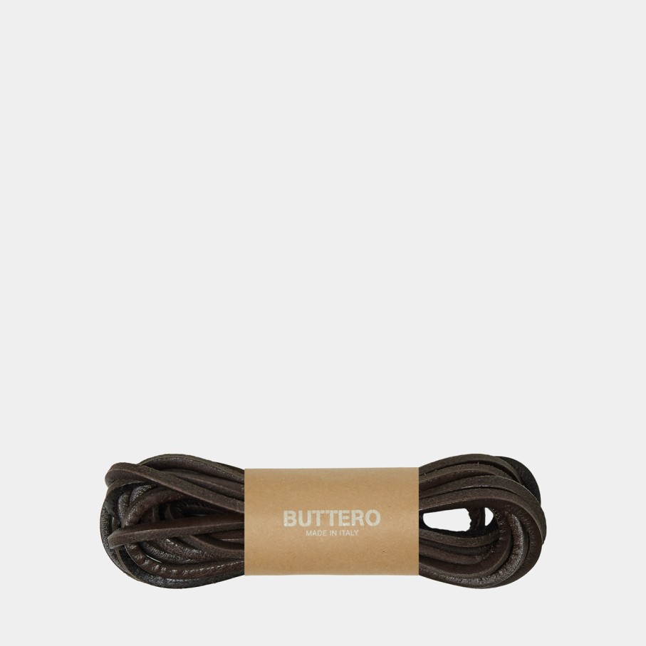 Accessories BUTTERO | Buttero Leather Laces Color Dark Brown St-Strq-Tdm