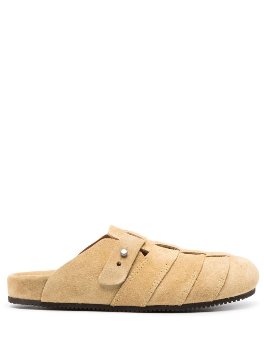 Men'S BUTTERO | Buttero Glamping Sabot In Curry Yellow Suede B1Cscs