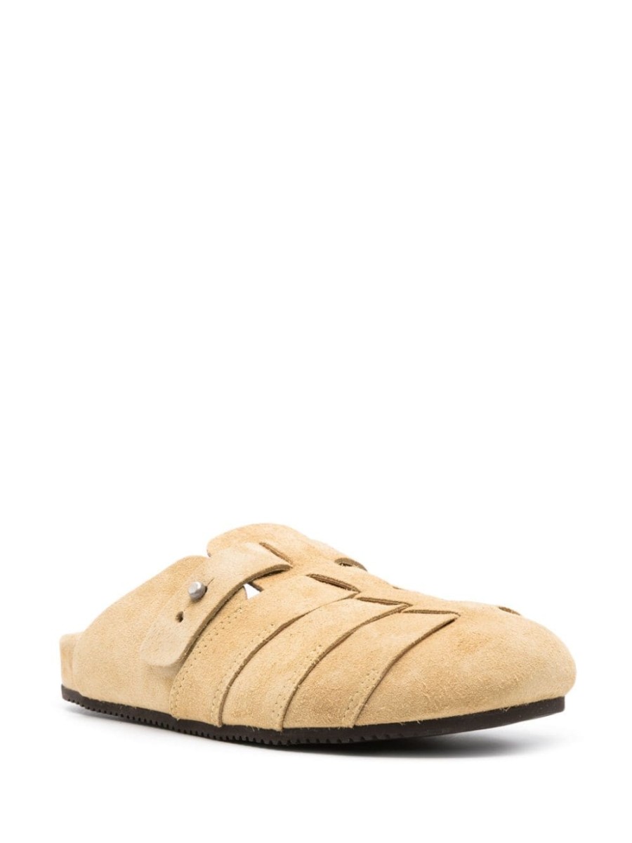 Men'S BUTTERO | Buttero Glamping Sabot In Curry Yellow Suede B1Cscs