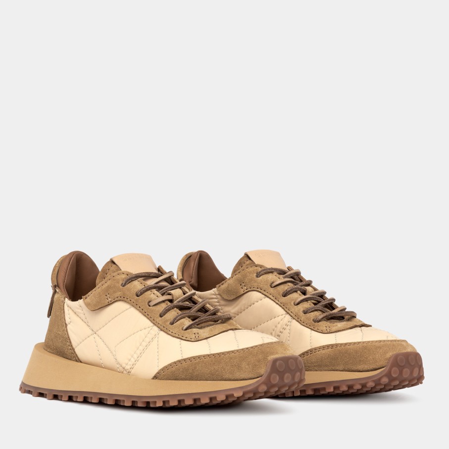 Women'S BUTTERO | Buttero Futura Sneakers In Copper Brown Nylon And Suede B10620Vara-Dg1/A-Rame