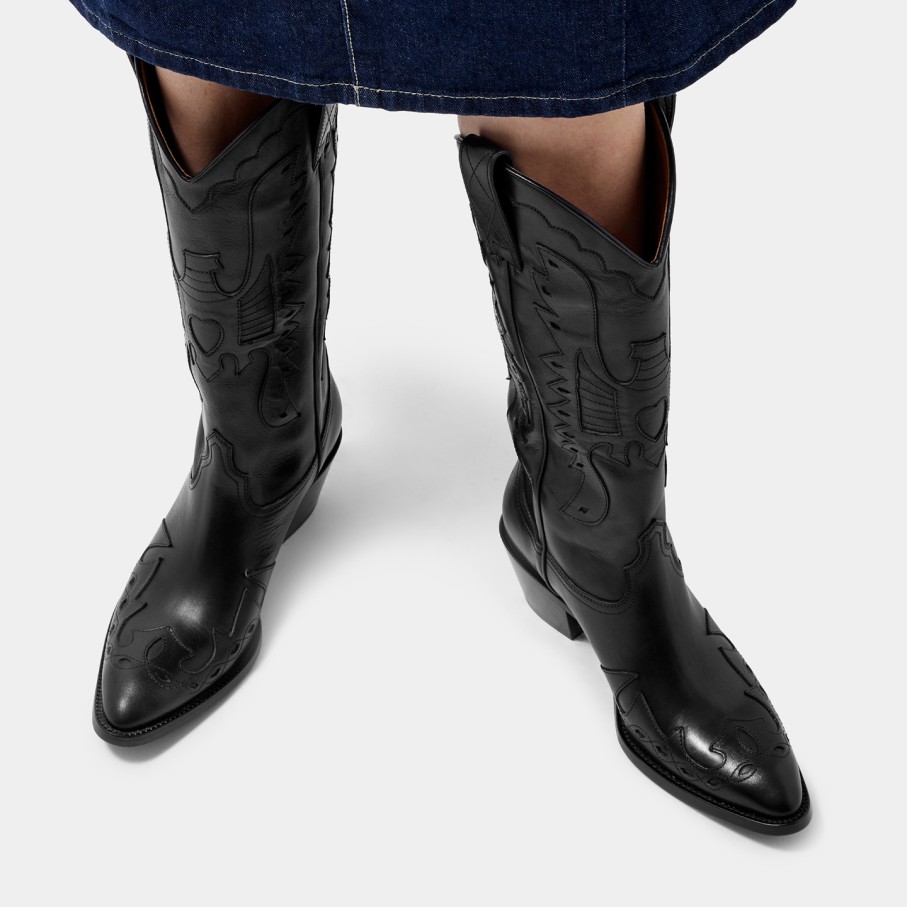 Women'S BUTTERO | Buttero Archive Arizona Durango Boots Btr209Mai-Dc1/01-Nero