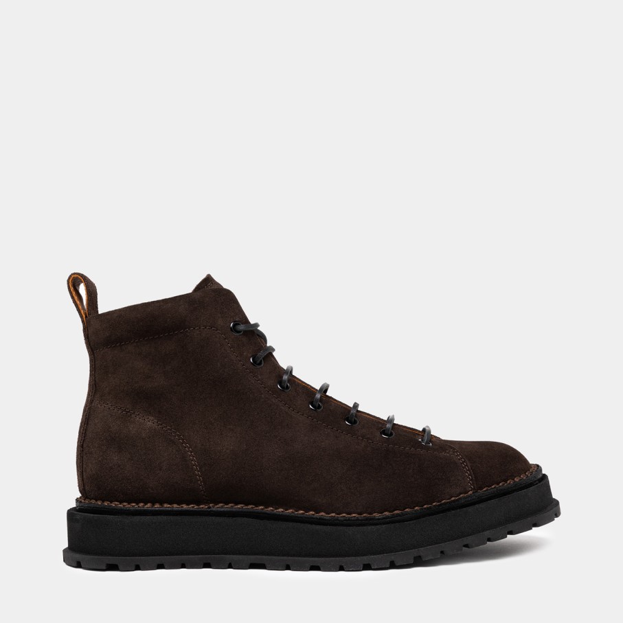 Men'S BUTTERO | Buttero Aedi Boots In Dark Brown Suede B10081Gorh-Ug1/04-Tdm