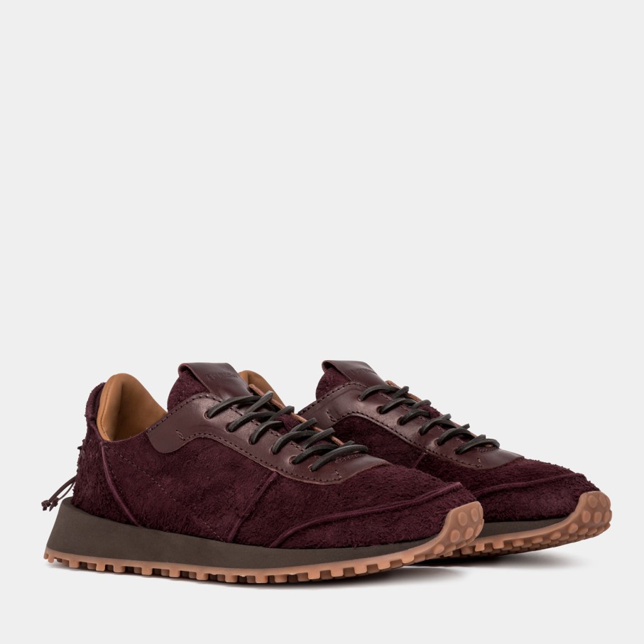 Men'S BUTTERO | Buttero Futura Sneakers In Amarone Red Brushed Suede B10621Vara-Dg1/A-Amarone