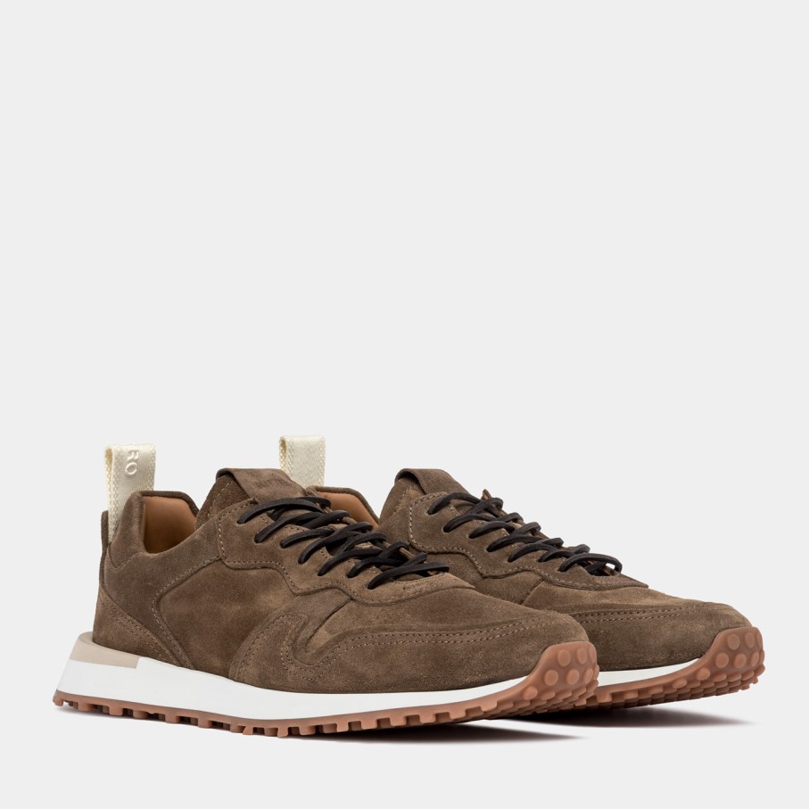 Men'S BUTTERO | Buttero Futura Sneakers In Tobacco Brown Suede B10062Gorh-Ug1/06-Tabacco