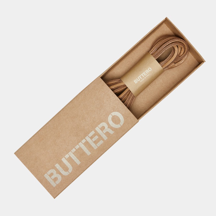 Accessories BUTTERO | Buttero Leather Laces Color Natural St-Strq-Naturale