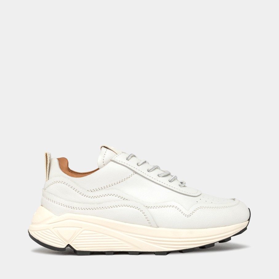 Women'S BUTTERO | Buttero Vinci Sneakers In White Bianchetto Leather B10050Bian-Ug1/03-Bianco