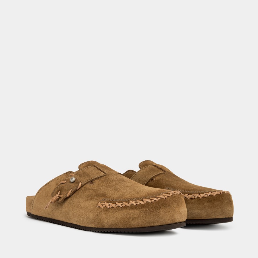 Men'S BUTTERO | Buttero Glamping Sabot In Curry Yellow Suede B10550Gorh-Ug1/108-Curry