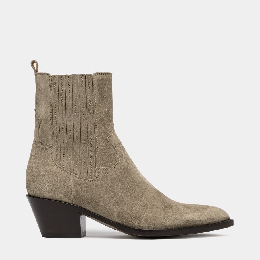 Women'S BUTTERO | Buttero Annie Ankle Boots In Coconut Suede B10190Lig-Dc1/73-Coconut