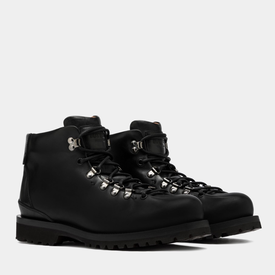 Men'S BUTTERO | Buttero Canalone Pedula Style Boots In Black Leather B10010Mot-Ug1/01-Nero