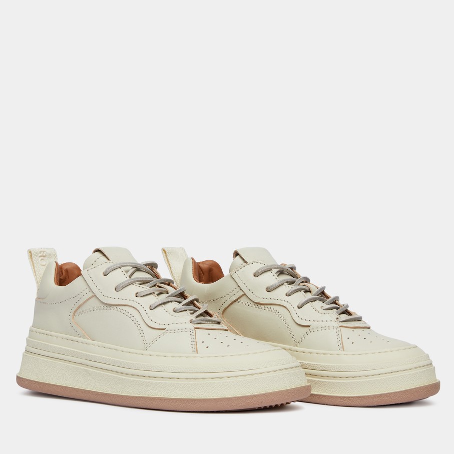 Women'S BUTTERO | Buttero Circolo Sneakers In Cream White Leather B10181Rous-Dg1/03-Anise