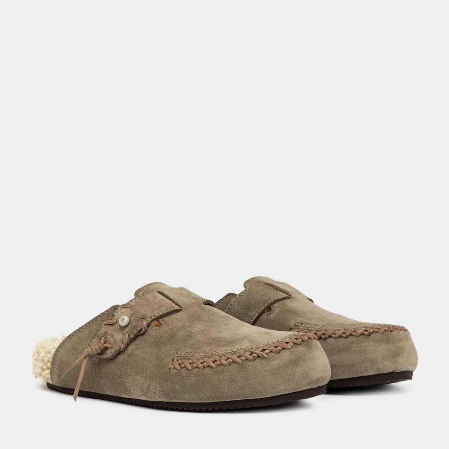 Women'S BUTTERO | Buttero Glamping Sabot In Coconut Brown Suede B10642Vara-Dg1/A-Coconut