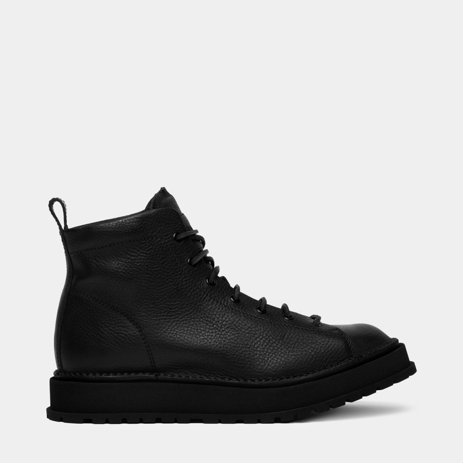 Men'S BUTTERO | Buttero Aedi Boots In Black Hammered Leather B10081Main-Ug1/01-Nero