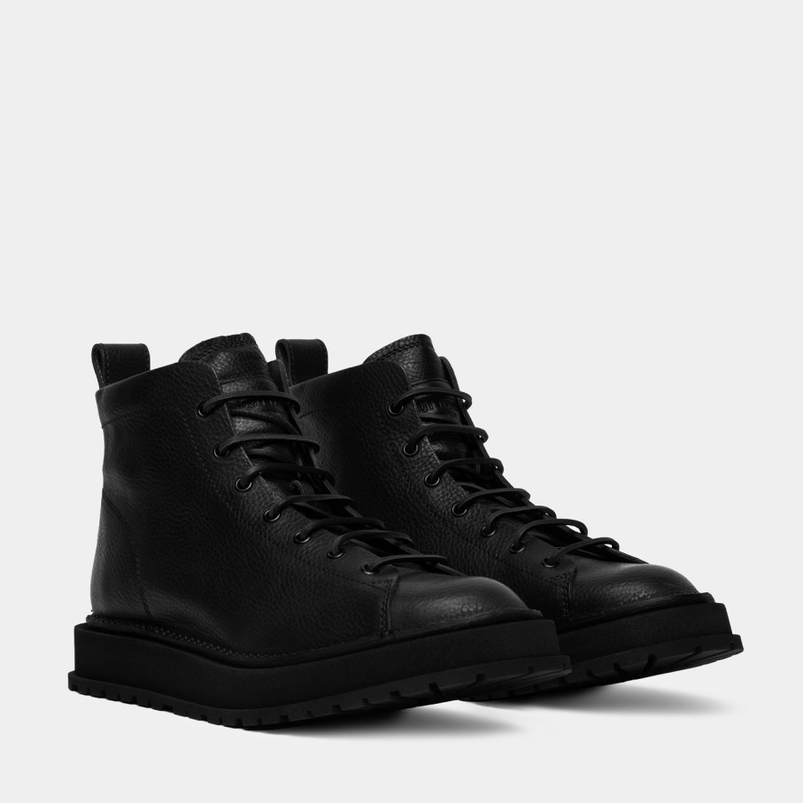 Men'S BUTTERO | Buttero Aedi Boots In Black Hammered Leather B10081Main-Ug1/01-Nero