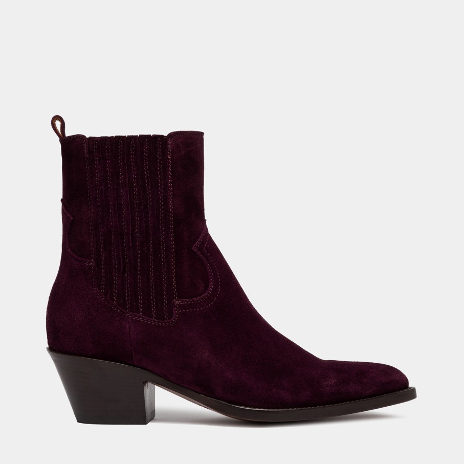 Women'S BUTTERO | Buttero Annie Ankle Boots In Amarone Burgundy Suede B10190Lig-Dc1/51-Amarone