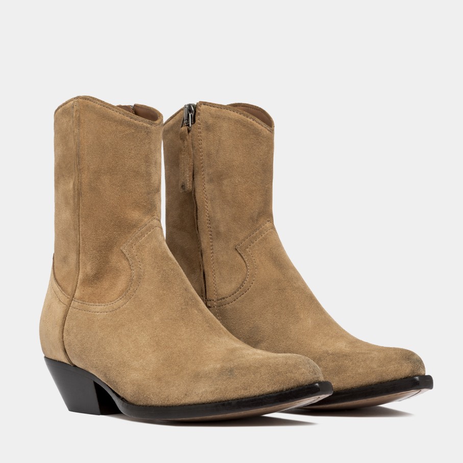 Women'S BUTTERO | Buttero Flee Ankle Boots In Copper Brown Suede B10680Lig-Dc1/13-Rame