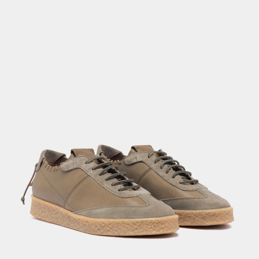 Women'S BUTTERO | Buttero Crespo Sneakers In Khaki Leather B10601Varc-Dg1/C-Khaki