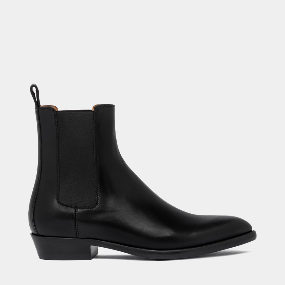 Men'S BUTTERO | Buttero Fargo Ankle Boots In Black Leather B10590Etru-Ug1/01-Nero