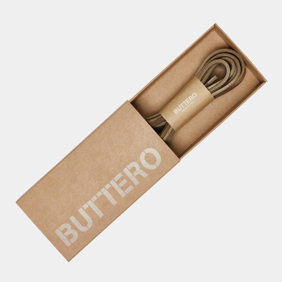 Accessories BUTTERO | Buttero Lacci In Pelle Colore Grigio St-Strq-Geyser