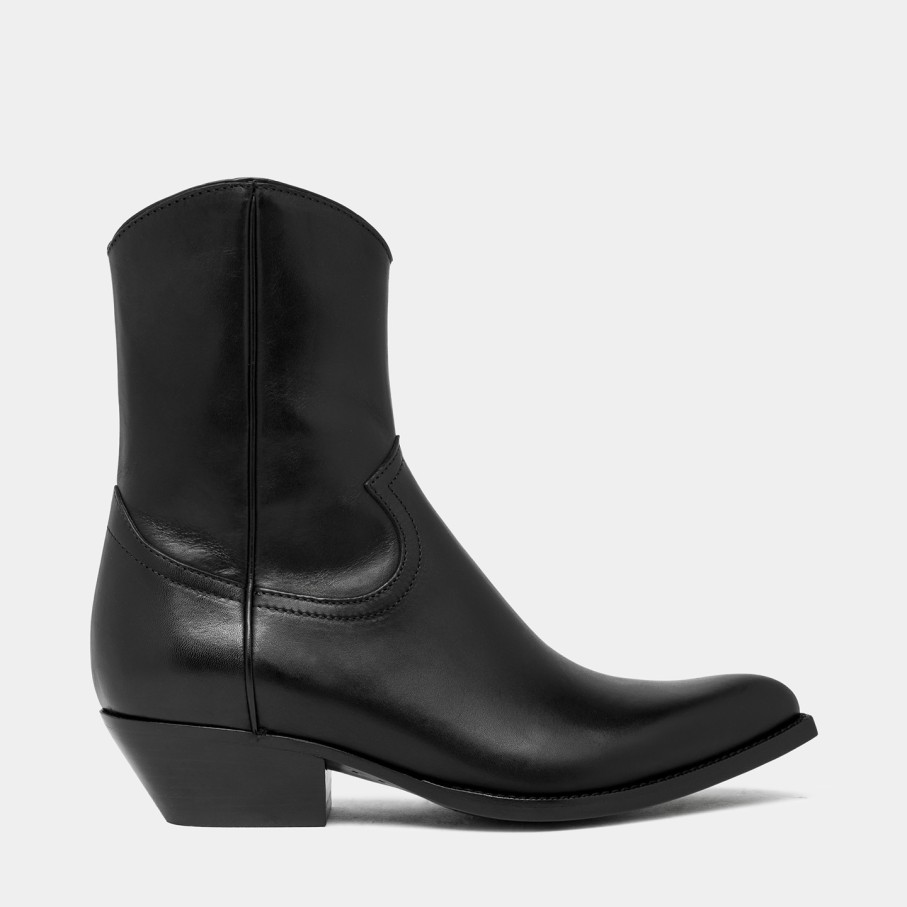 Women'S BUTTERO | Buttero Flee Booties In Black Leather B10680Etru-Dc1/01-Nero