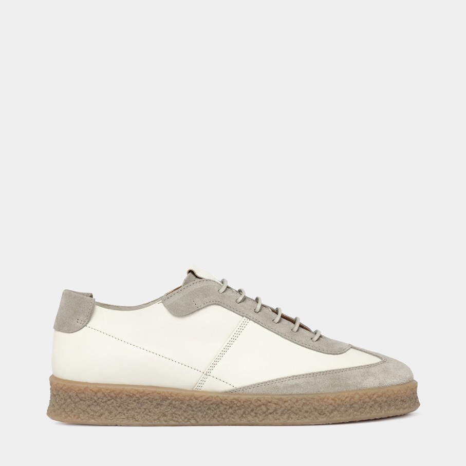 Men'S BUTTERO | Buttero Crespo Sneakers In White Leather B10500Vara-Ug1/A-Bianco