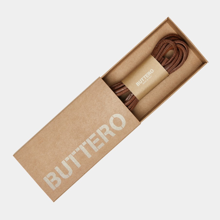 Accessories BUTTERO | Buttero Leather Laces Color Brown St-Strq-Cuoio